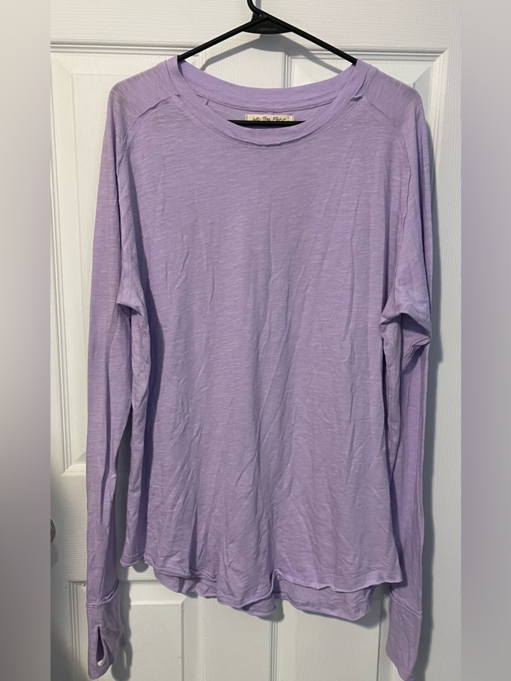 💃 WE THE FREE Lanvender Long Sleeve Arden Classic Relaxed Crew Tee Top Size XS